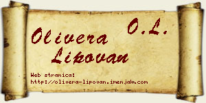 Olivera Lipovan vizit kartica